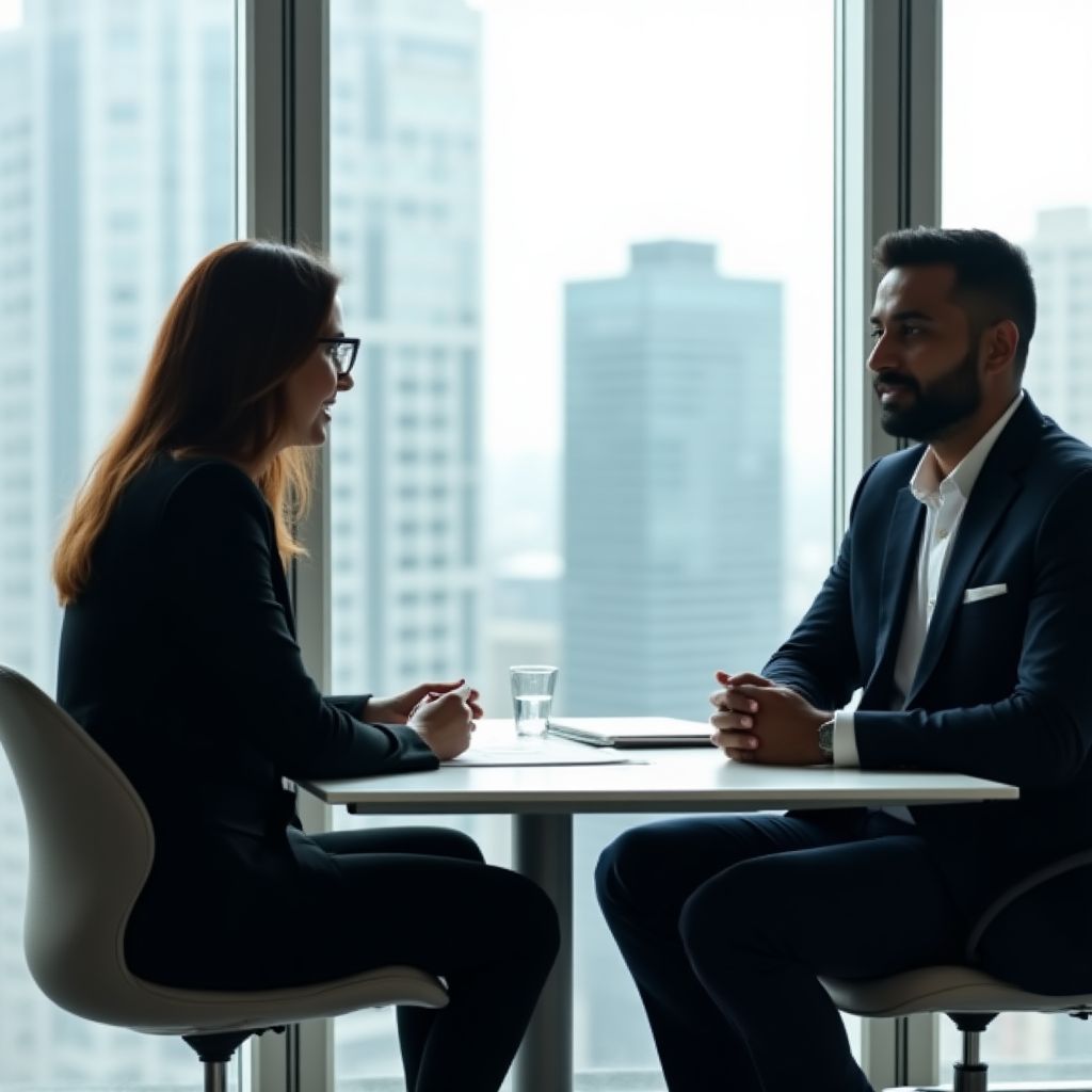 One-on-one executive coaching session